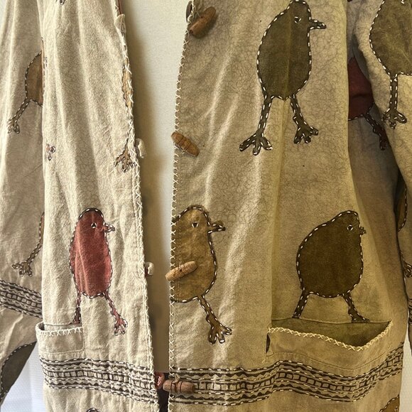 Vintage Orvis Art Bird Jacket Women's - Picture 3 of 16